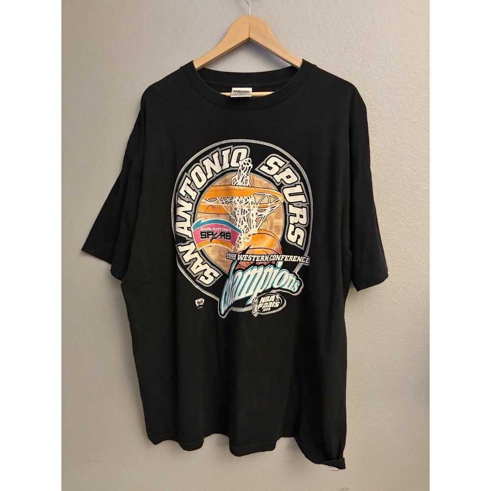Vintage San Antonio Spurs NBA Finals Western Champions Shirt 2XL 1999 Tultex